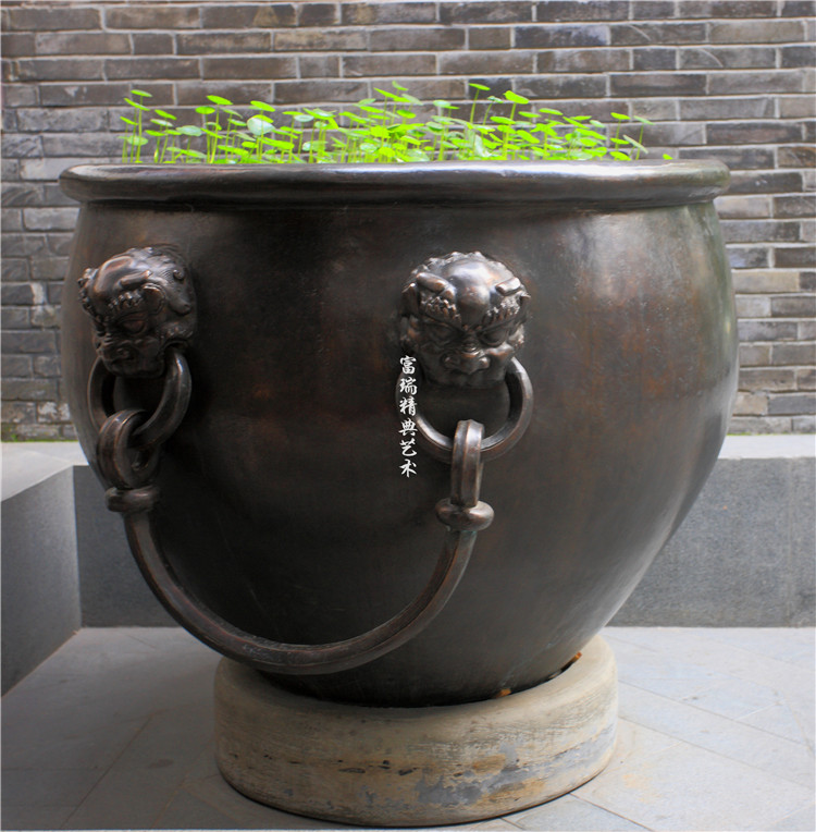 铜花盆